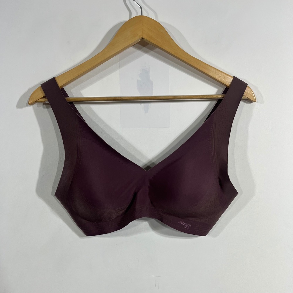 Sloggi Zero Feel N EX‎ Bralette Purple Seamless Wire-Free Bra Womens Medium